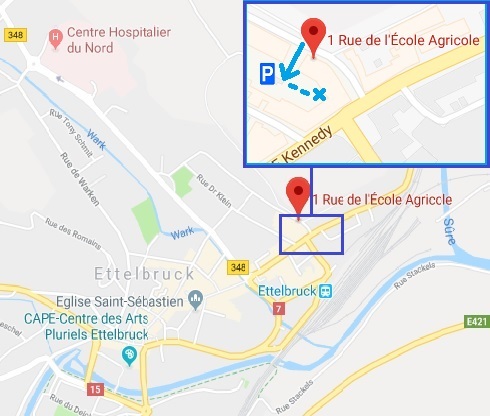 Plan d´accès Ettelbruck